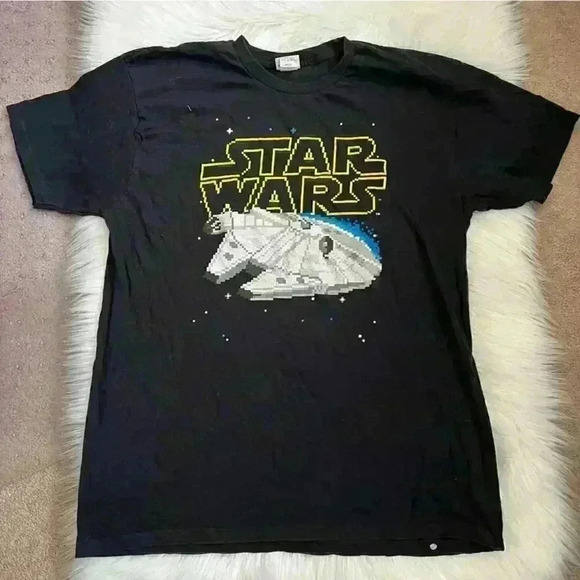 Star Wars Other - Star Wars 8 Bit Millennium Falcon T-Shirt Large